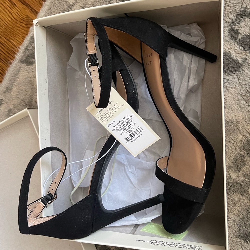 A New Day brand Strappy black heels
